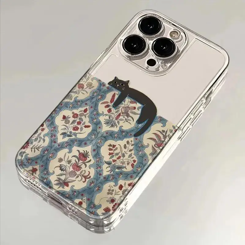 Vivo Y28 - Retro Pattern Resting Cat Phone Case