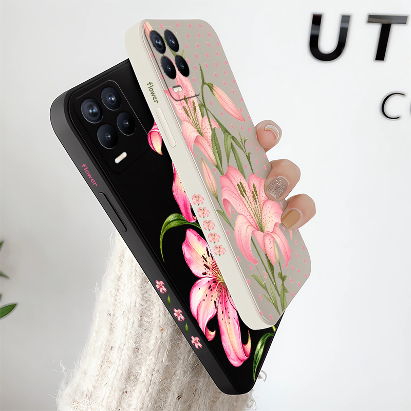 Pink Flowers Case For OPPO Rea - Realme Note 50 评论和价格