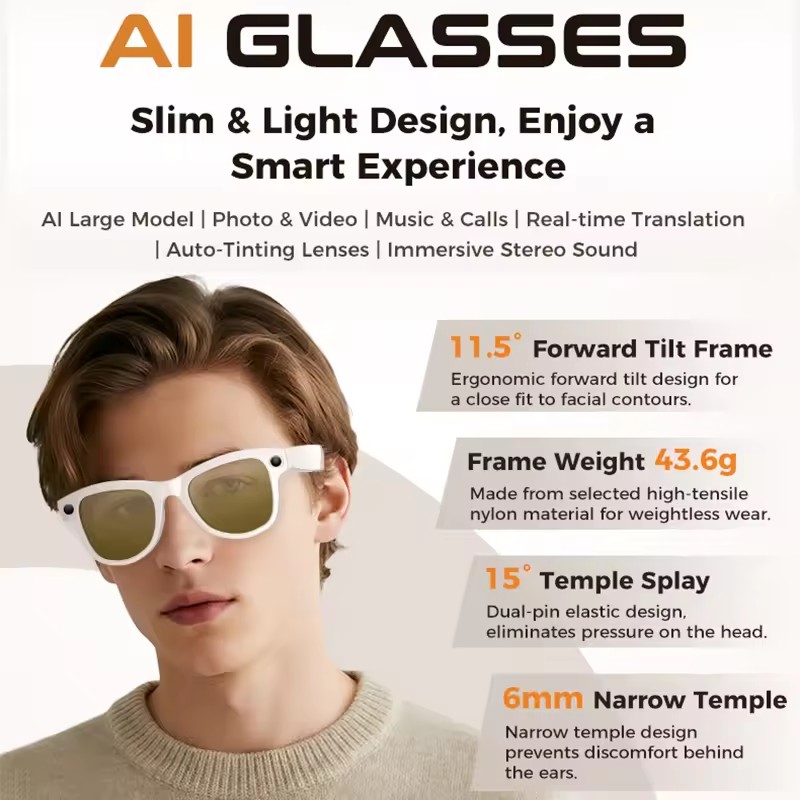 New 800W 4k HD Camera Smart Gl - Smart Glasses Lens 评论和价格